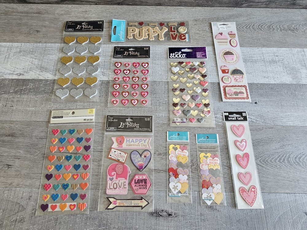 Sticker Lot - Valentine's Day Love Vday Scrapbooking 3D Stickers Jolee's #11